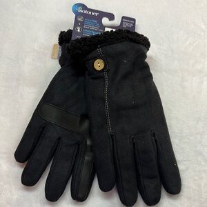 Isotoner Womens Black Winter Gloves SmartDRI SmarTouch NWT L/XL